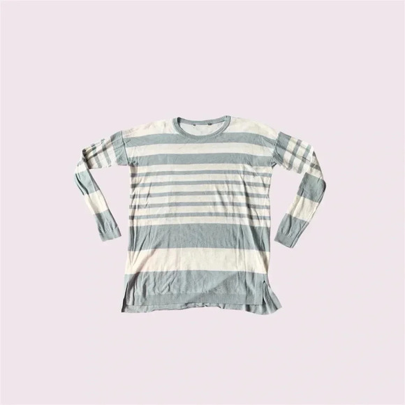 Vince 100% cotton striped lightweight sweater - Picture 2 of 7